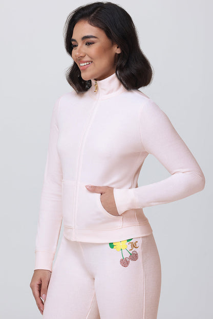 Cherry Heritage Mockneck Jacket - Soft Glow - Juicy Couture