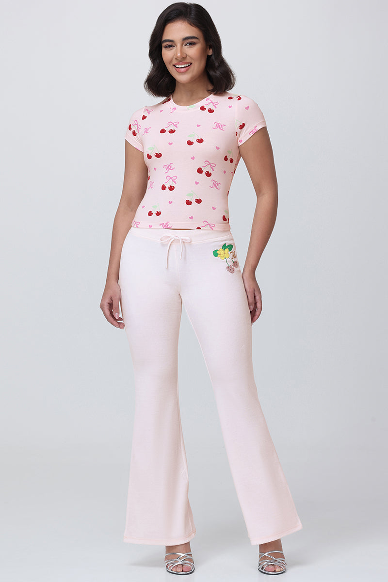 All Over Cherry Baby Tee - Cherry Print - Juicy Couture