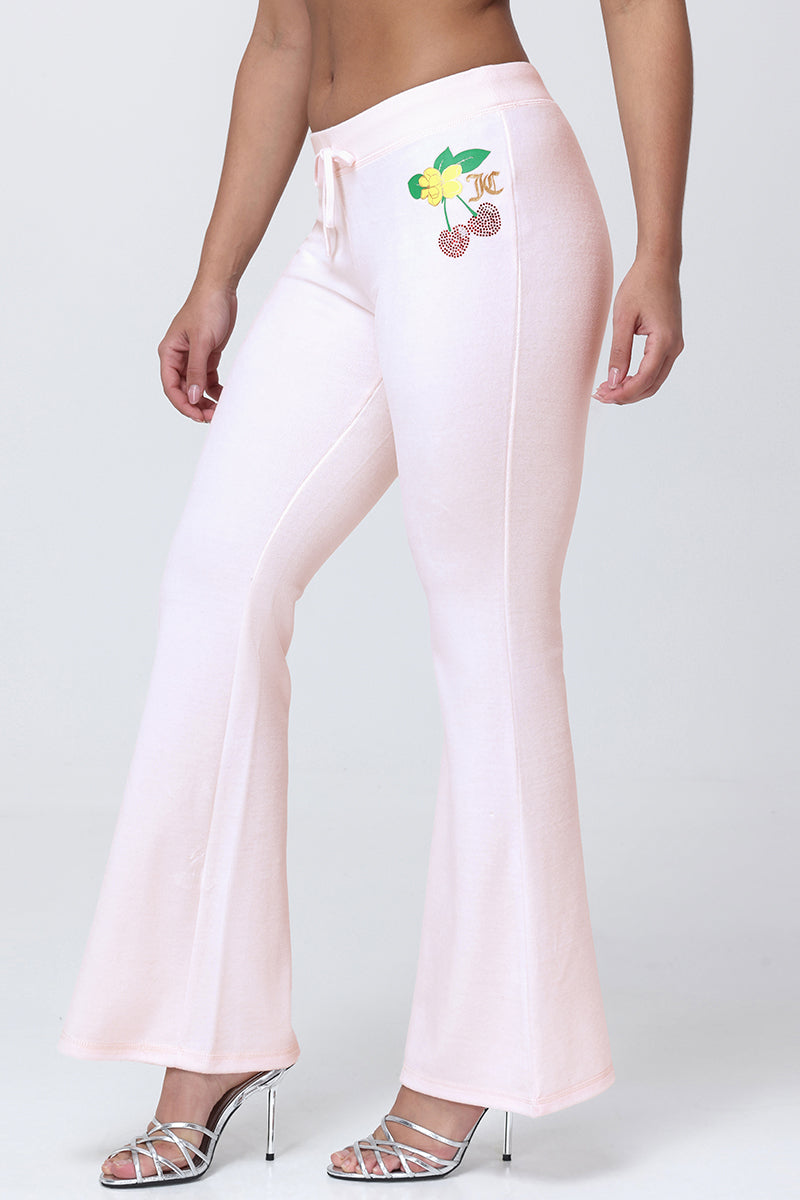 Cherry Heritage Wide Leg Pants - Soft Glow - Juicy Couture
