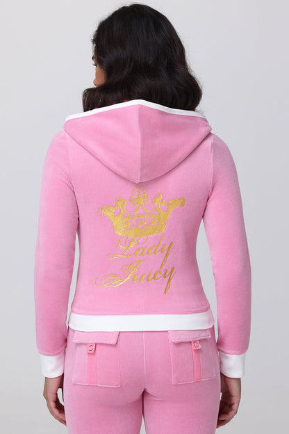 Lady Juicy Heritage Hoodie - Hot Hot - Juicy Couture