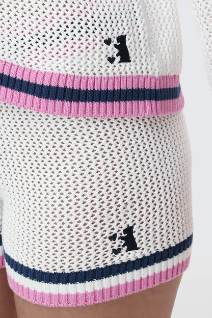 Mesh Zip-Up Hoodie - Ivory Combo - Juicy Couture
