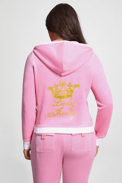 Plus-Size Lady Juicy Heritage Hoodie - Hot Hot - Juicy Couture