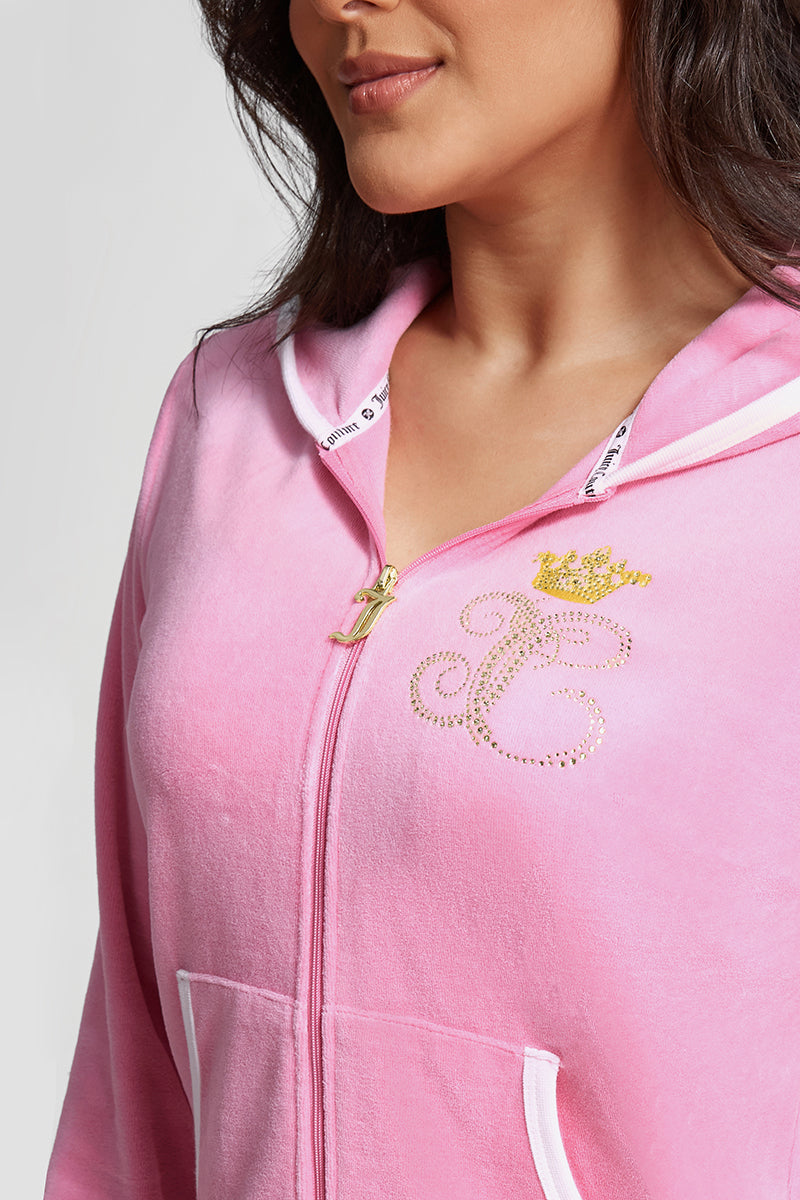 Plus-Size Lady Juicy Heritage Hoodie - Hot Hot - Juicy Couture
