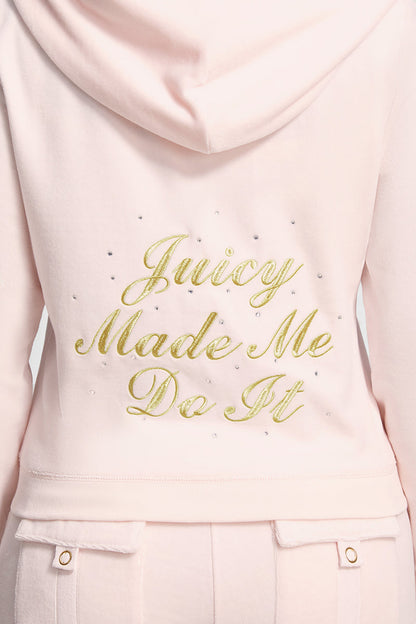 Plus-Size Made Me Do It Heritage Hoodie - Soft Glow - Juicy Couture