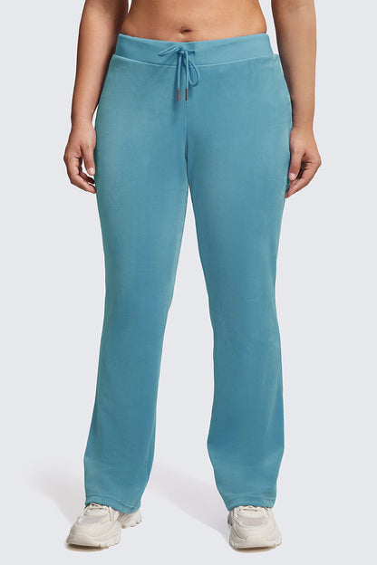 Plus-Size OG Big Bling Velour Track Pants - Cut Glass - Juicy Couture