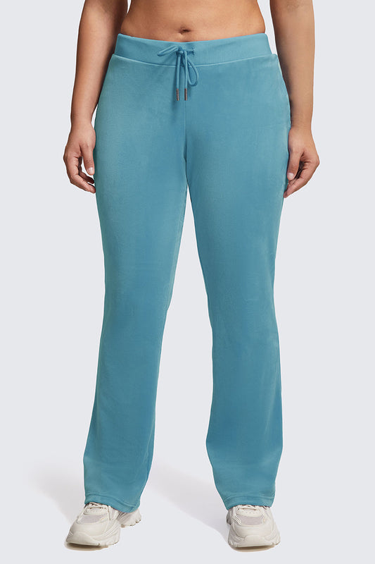Plus-Size OG Big Bling Velour Track Pants - Cut Glass - Juicy Couture