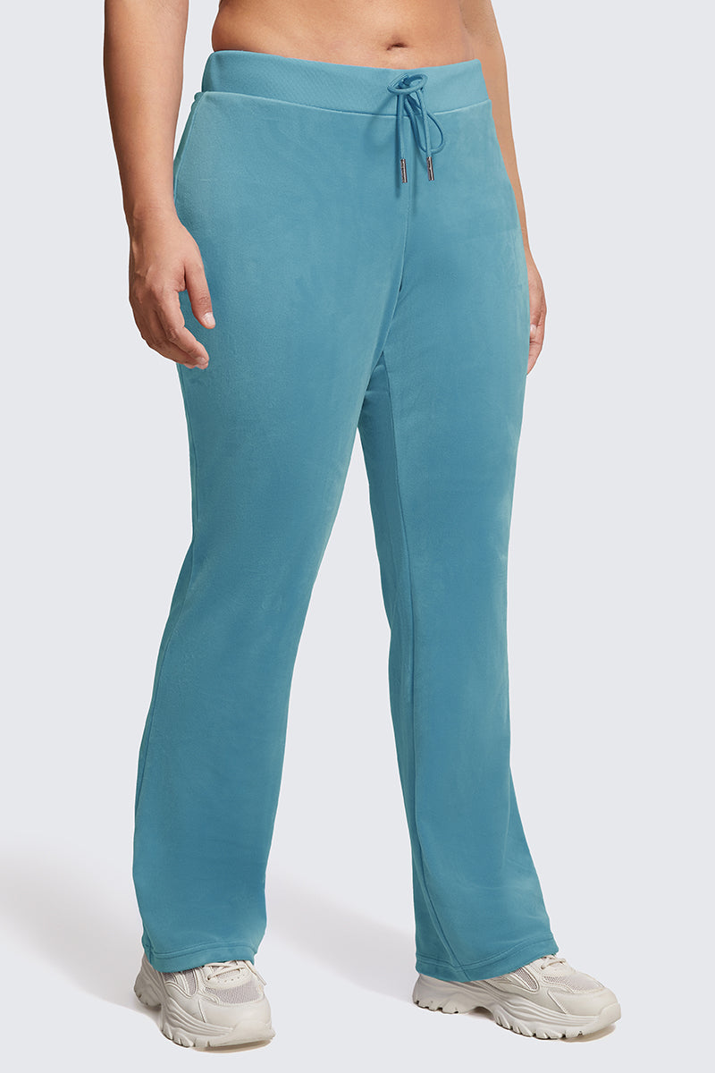 Plus-Size OG Big Bling Velour Track Pants - Cut Glass - Juicy Couture