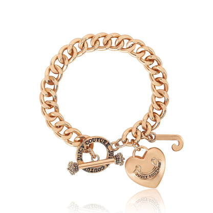 Heart Charm Toggle Bracelet - Goldtone - Juicy Couture