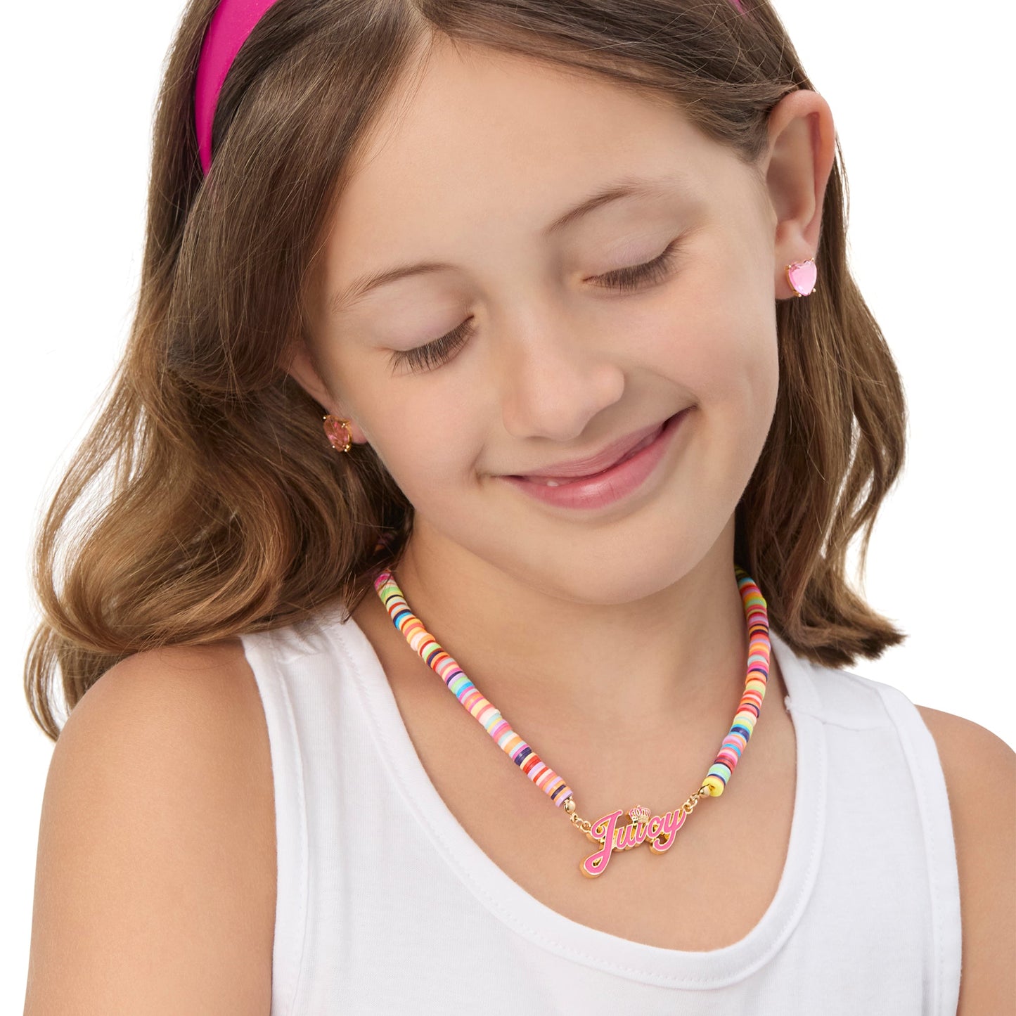 Kids Confetti Beaded Necklace - Goldtone - Juicy Couture