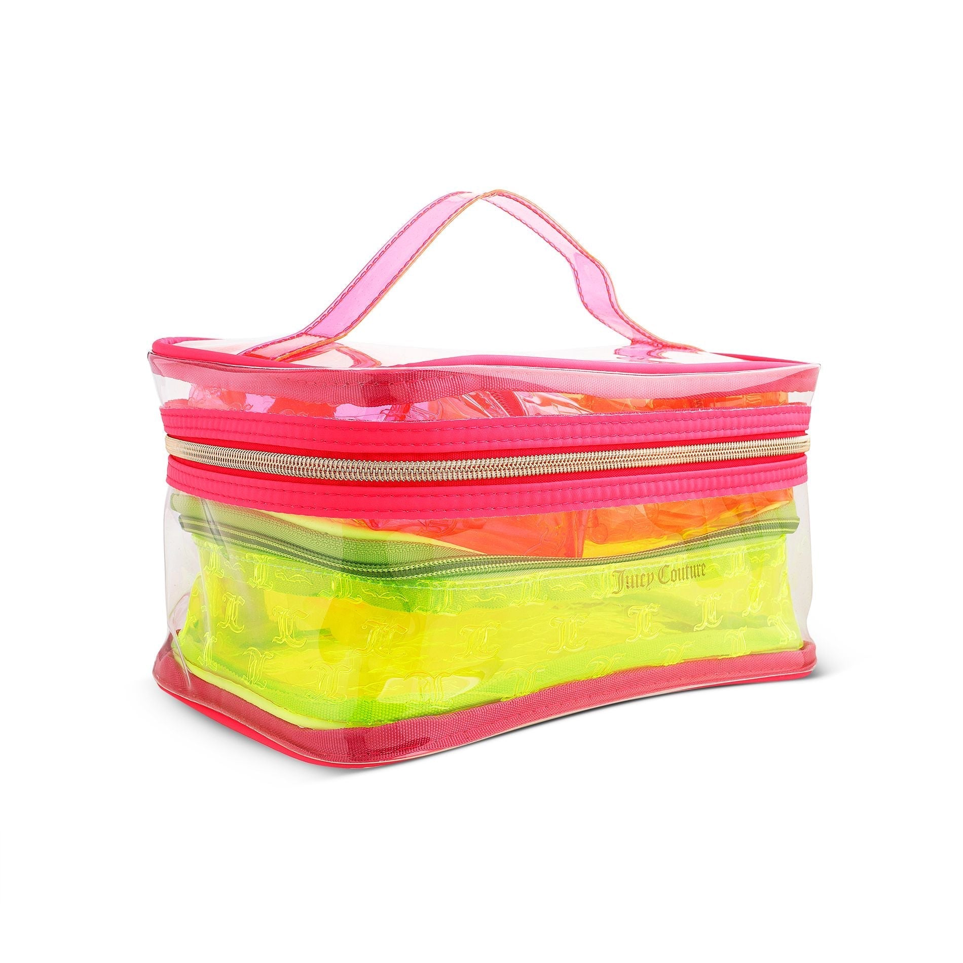 Nested Makeup Bag Set - Pink Yellow Orange - Juicy Couture