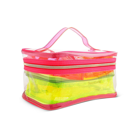 Nested Makeup Bag Set - Pink Yellow Orange - Juicy Couture