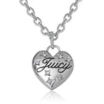 Heart Pendant Necklace - Silvertone - Juicy Couture