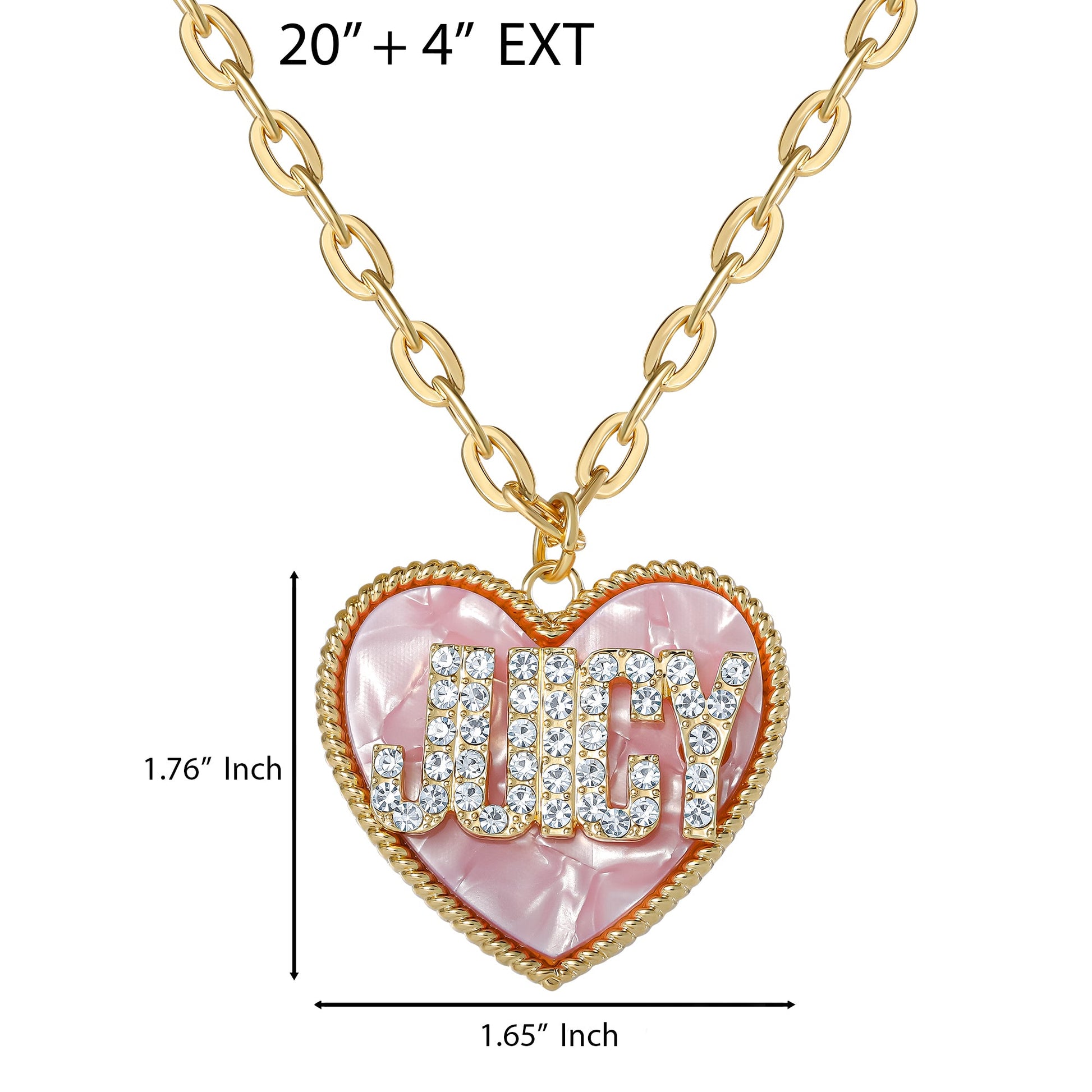 BABY Heart Pendant Necklace - Goldtone - Juicy Couture
