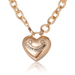 Long Heart Pendant Necklace - Goldtone - Juicy Couture