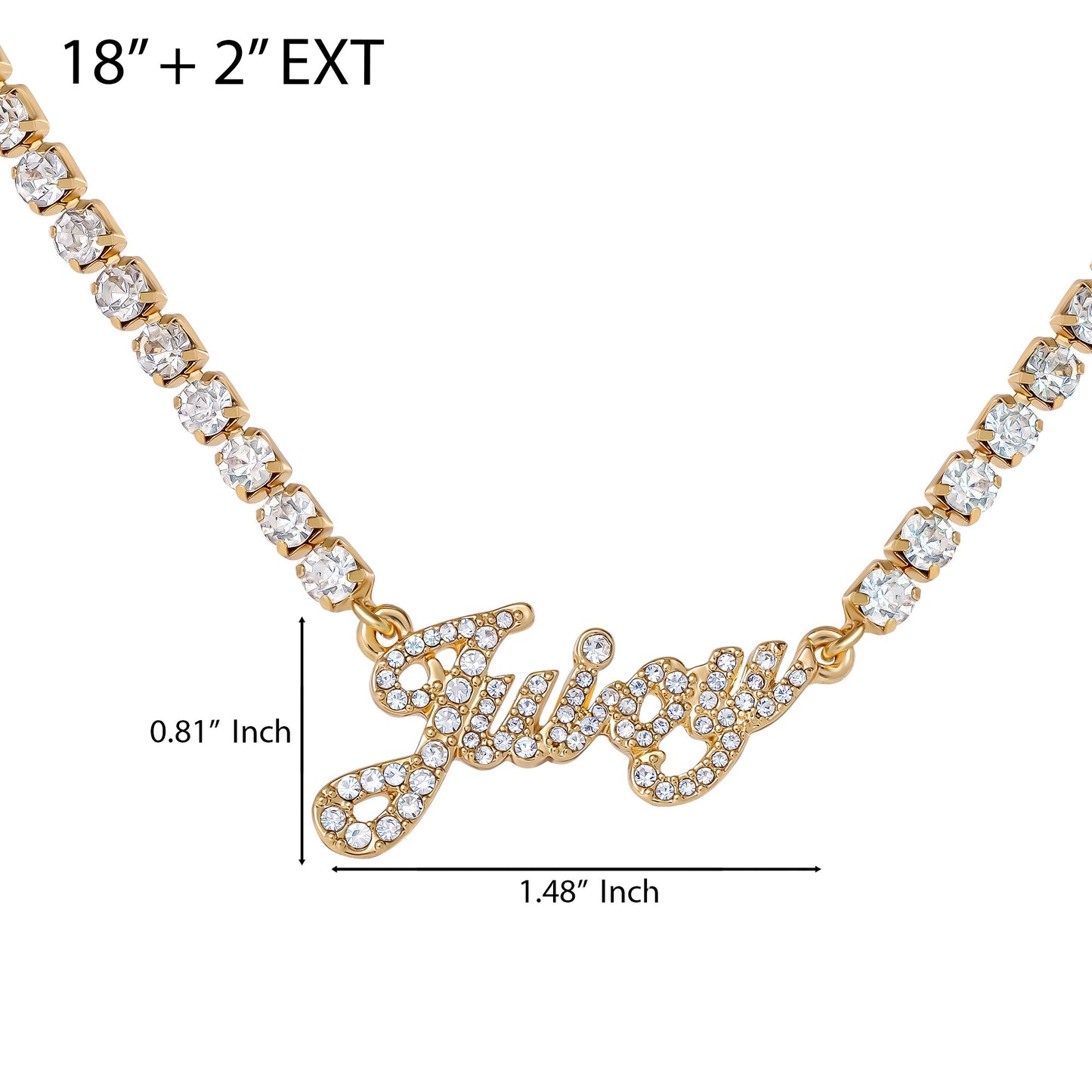 Script Logo Chain Necklace - Goldtone - Juicy Couture