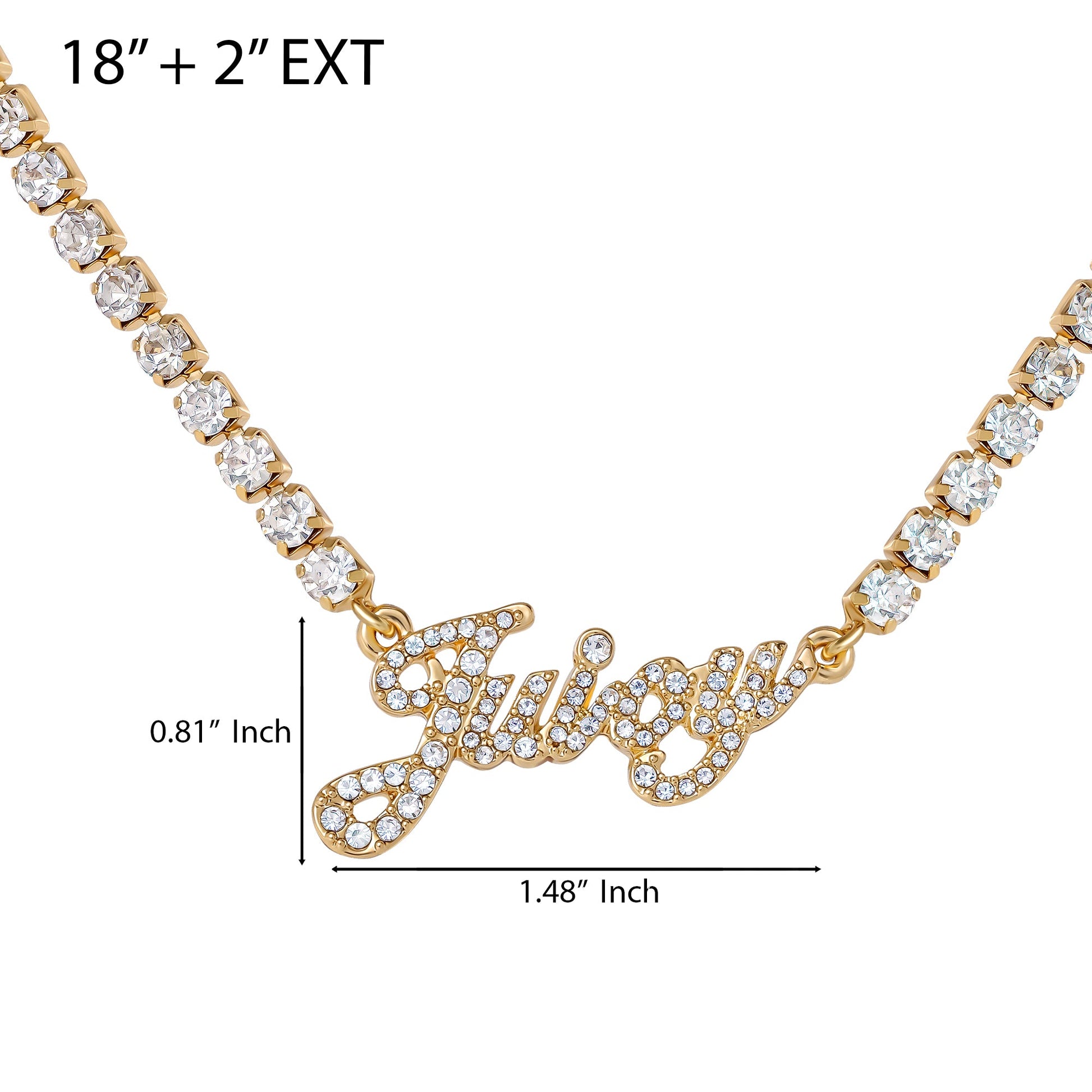 Script Logo Chain Necklace - Goldtone - Juicy Couture