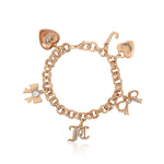 Charm Bracelet with Bow and Pave Details - Goldtone - Juicy Couture