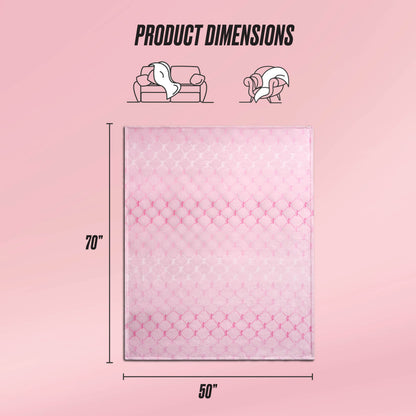 Plush Throw Blanket - Logo Diamonds Pink - Juicy Couture