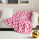 Plush Throw Blanket - Snow Trees Pink - Juicy Couture