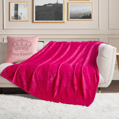 Hot Pink Embossed Diagonal Logo