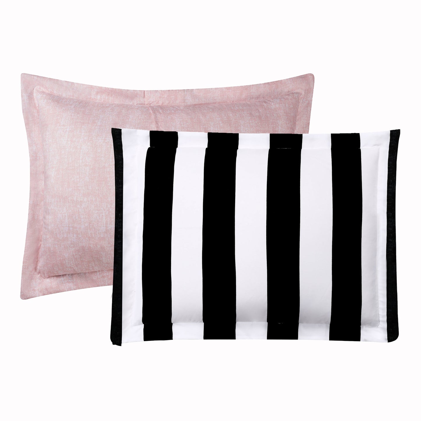 Cabana Striped Reversible Comforter Set - Black/White - Juicy Couture