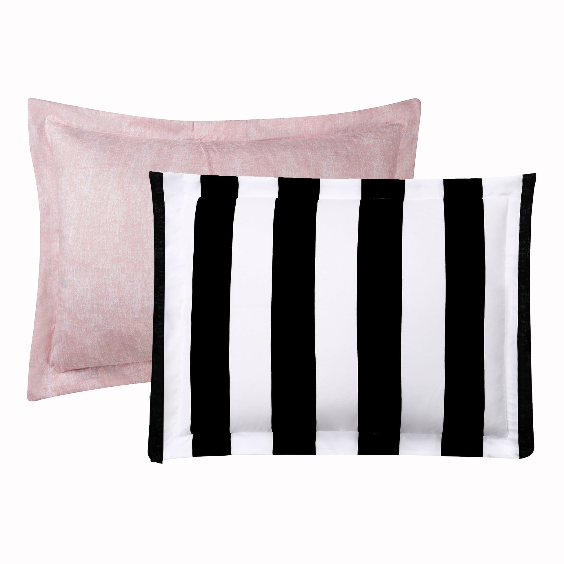 Cabana Striped Reversible Comforter Set - Black/White - Juicy Couture