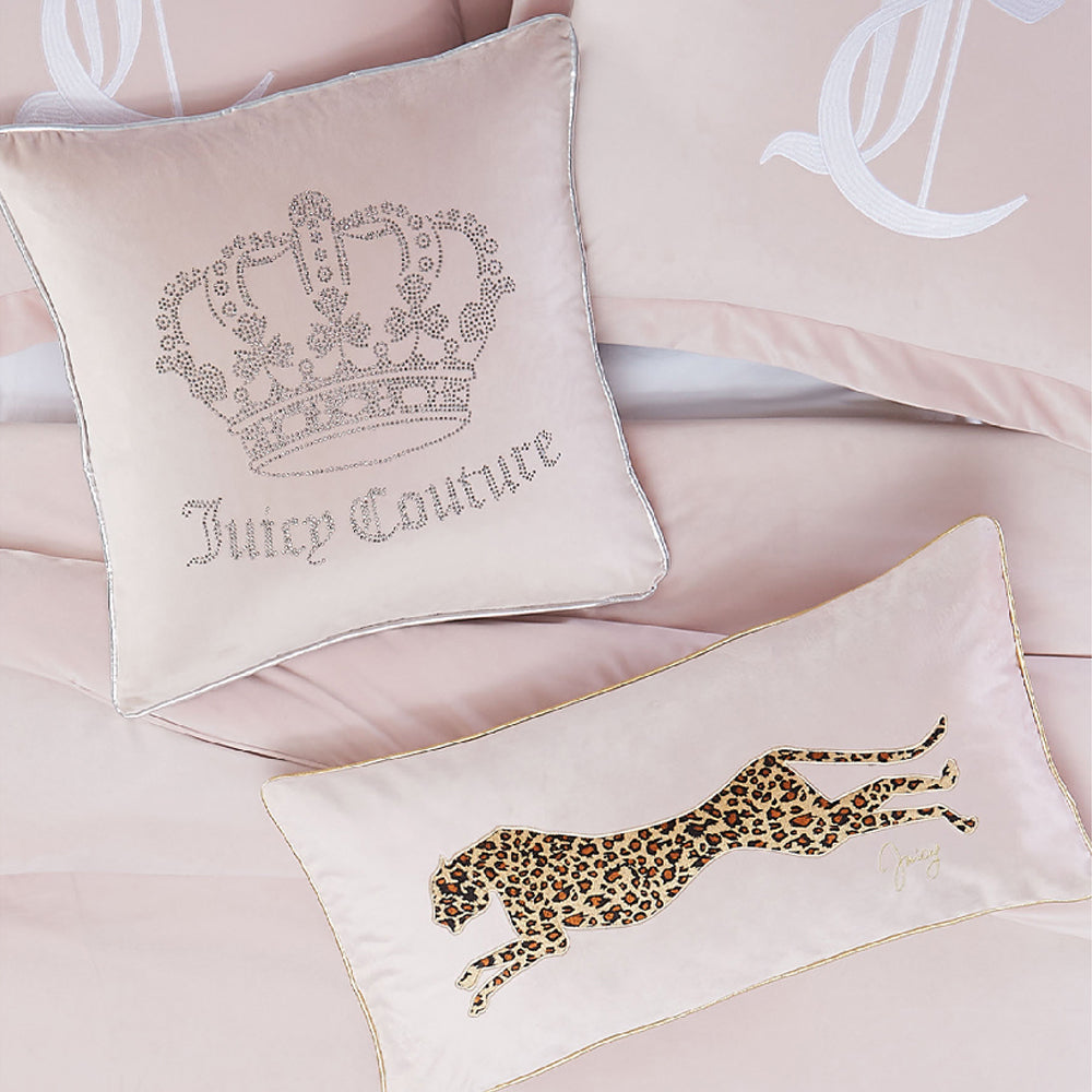 Gothic Rhinestone Crown Pillow - Blush - Juicy Couture
