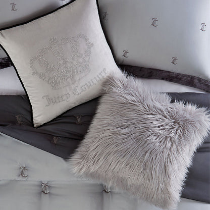 Gothic Rhinestone Crown Pillow - Grey - Juicy Couture
