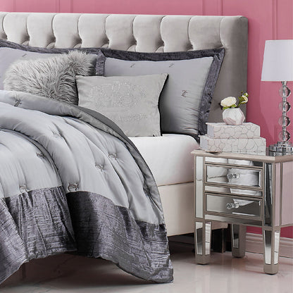 Gothic Rhinestone Crown Pillow - Grey - Juicy Couture