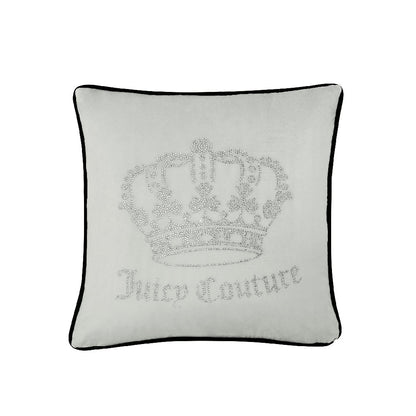 Gothic Rhinestone Crown Pillow - Grey - Juicy Couture