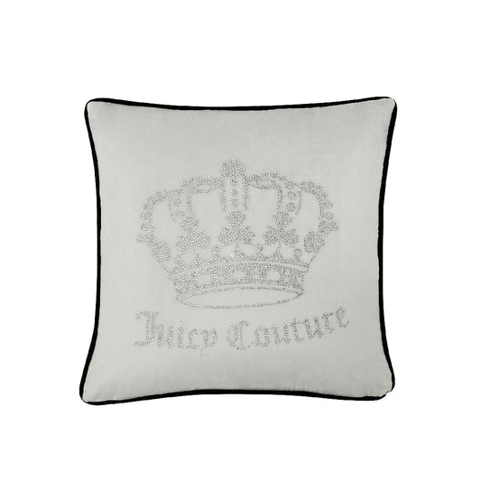 Gothic Rhinestone Crown Pillow - Grey - Juicy Couture