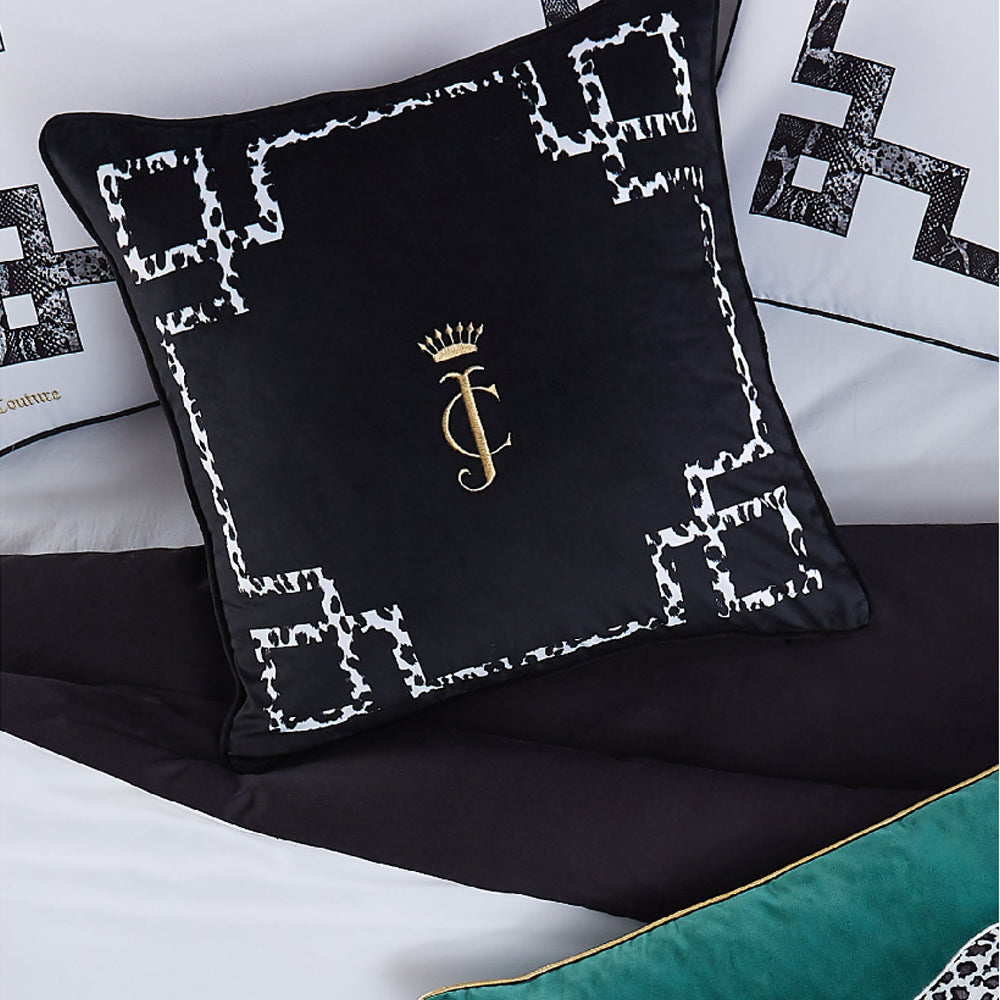 Velvet Lattice Pillow - Black Lattice - Juicy Couture