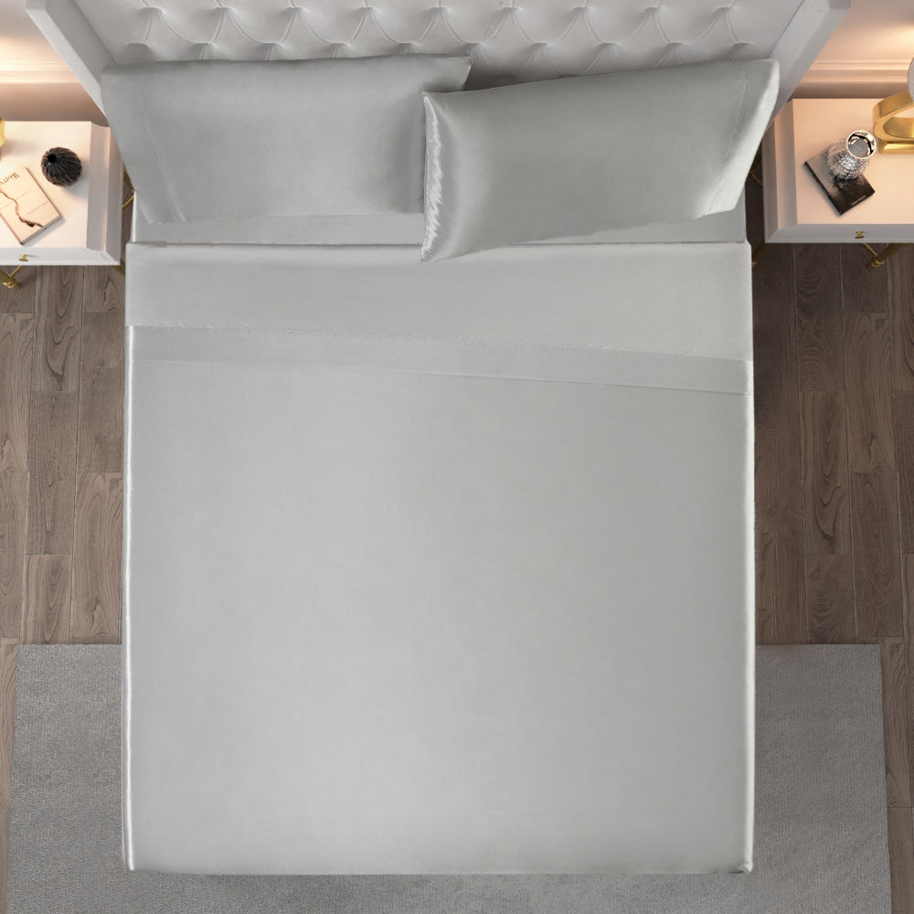 Solid Satin Sheet Set - Smoke - Juicy Couture