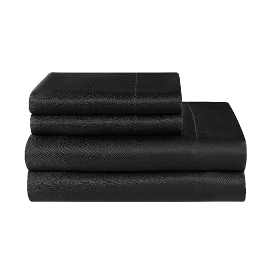 Solid Satin Sheet Set - Black - Juicy Couture