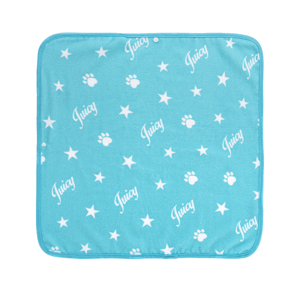 Hooded Pet Towel - Turquoise - Juicy Couture