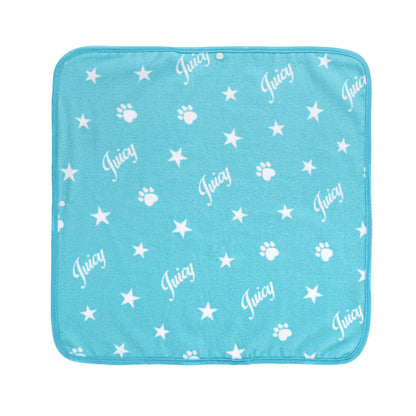 Hooded Pet Towel - Turquoise - Juicy Couture