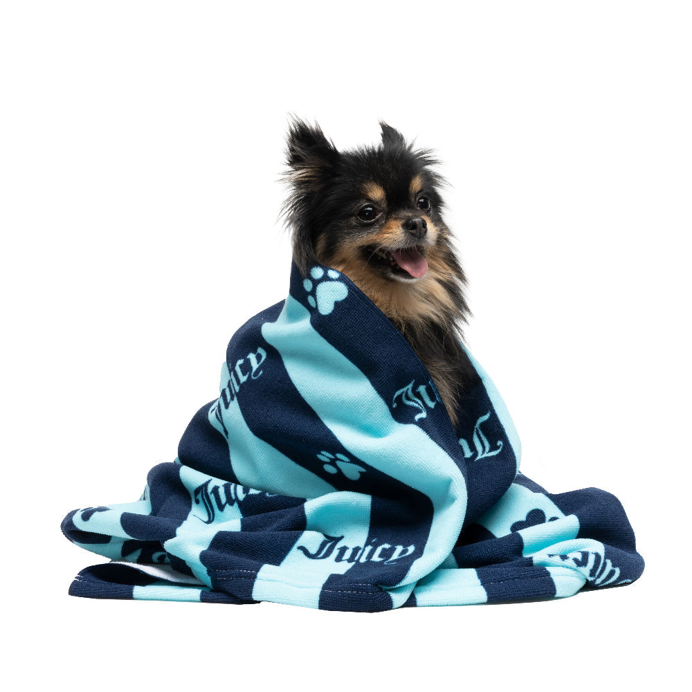 Pet Towel - Blue Stripe - Juicy Couture