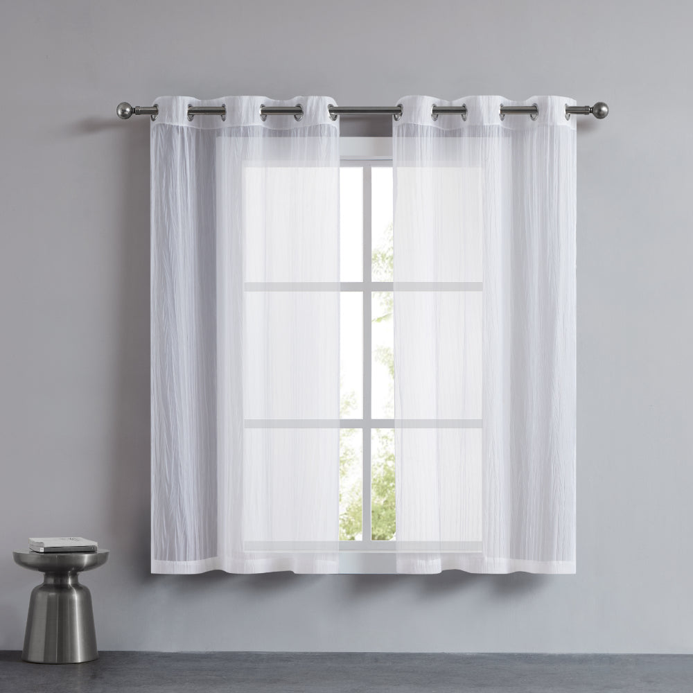 Marnie Sheer Voile Curtains - Pure White - Juicy Couture