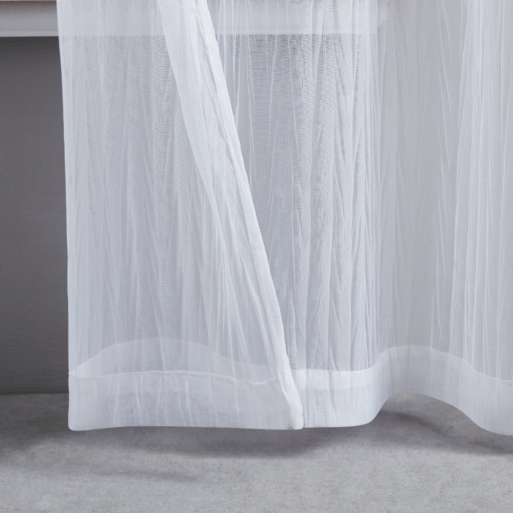 Marnie Sheer Voile Curtains - Pure White - Juicy Couture