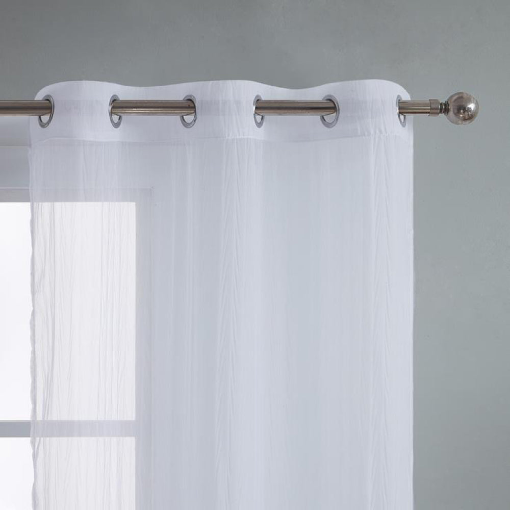 Marnie Sheer Voile Curtains - Pure White - Juicy Couture