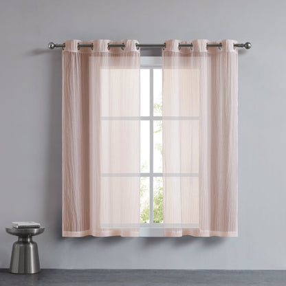 Marnie Sheer Voile Curtains - Blush - Juicy Couture