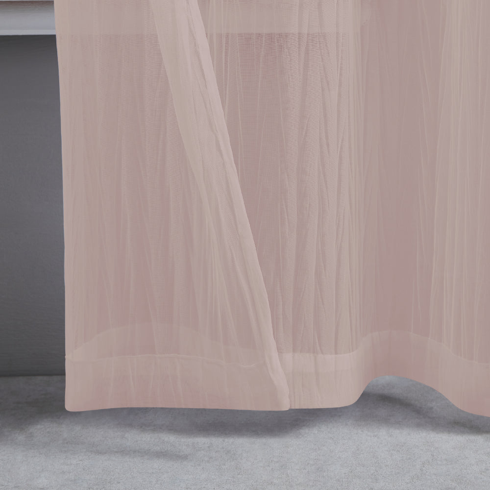 Marnie Sheer Voile Curtains - Blush - Juicy Couture