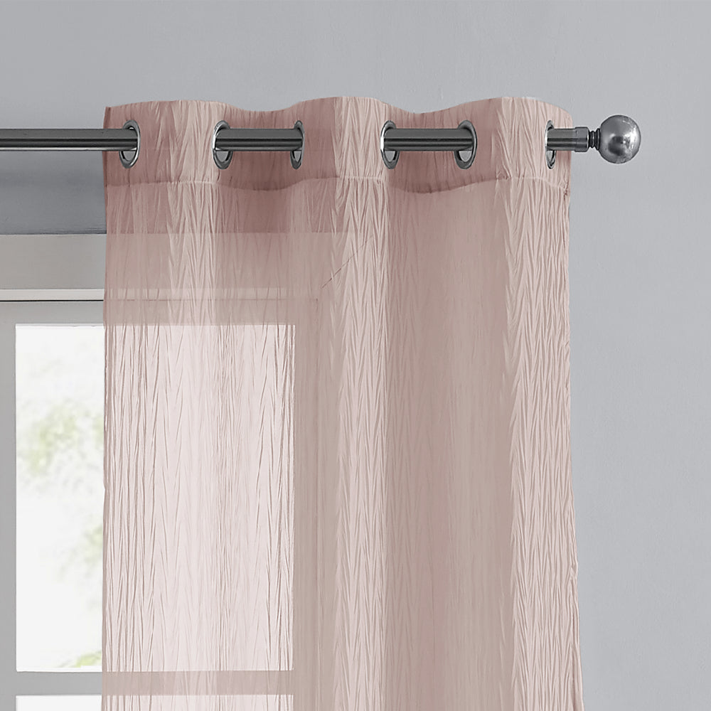 Marnie Sheer Voile Curtains - Blush - Juicy Couture