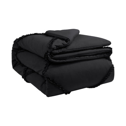 Diamond Ruffle Comforter Set - Black - Juicy Couture