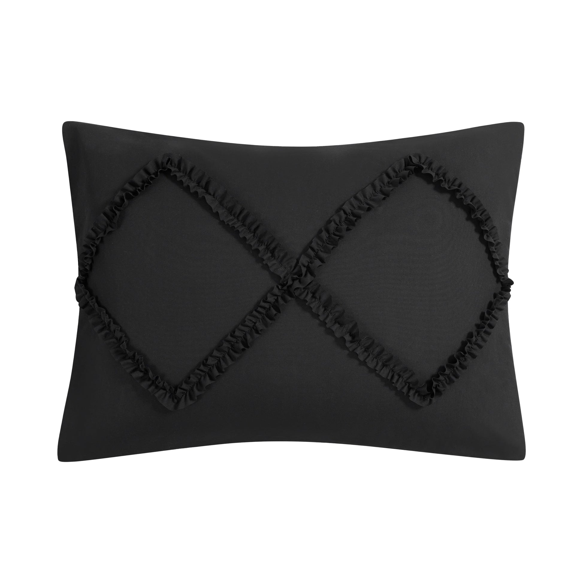 Diamond Ruffle Comforter Set - Black - Juicy Couture