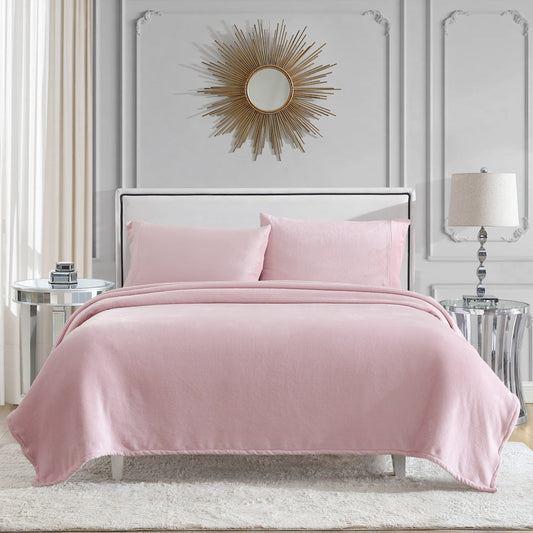 Solid Plush Sheet Set - Pink - Juicy Couture