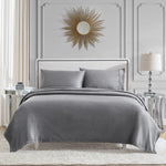 Solid Plush Sheet Set - Heather Grey - Juicy Couture