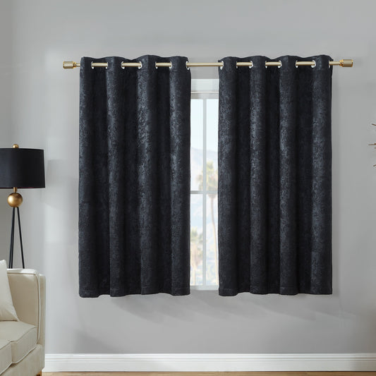 Faux Suede Curtains - Black - Juicy Couture