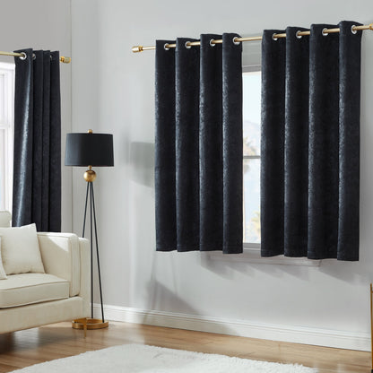 Faux Suede Curtains - Black - Juicy Couture