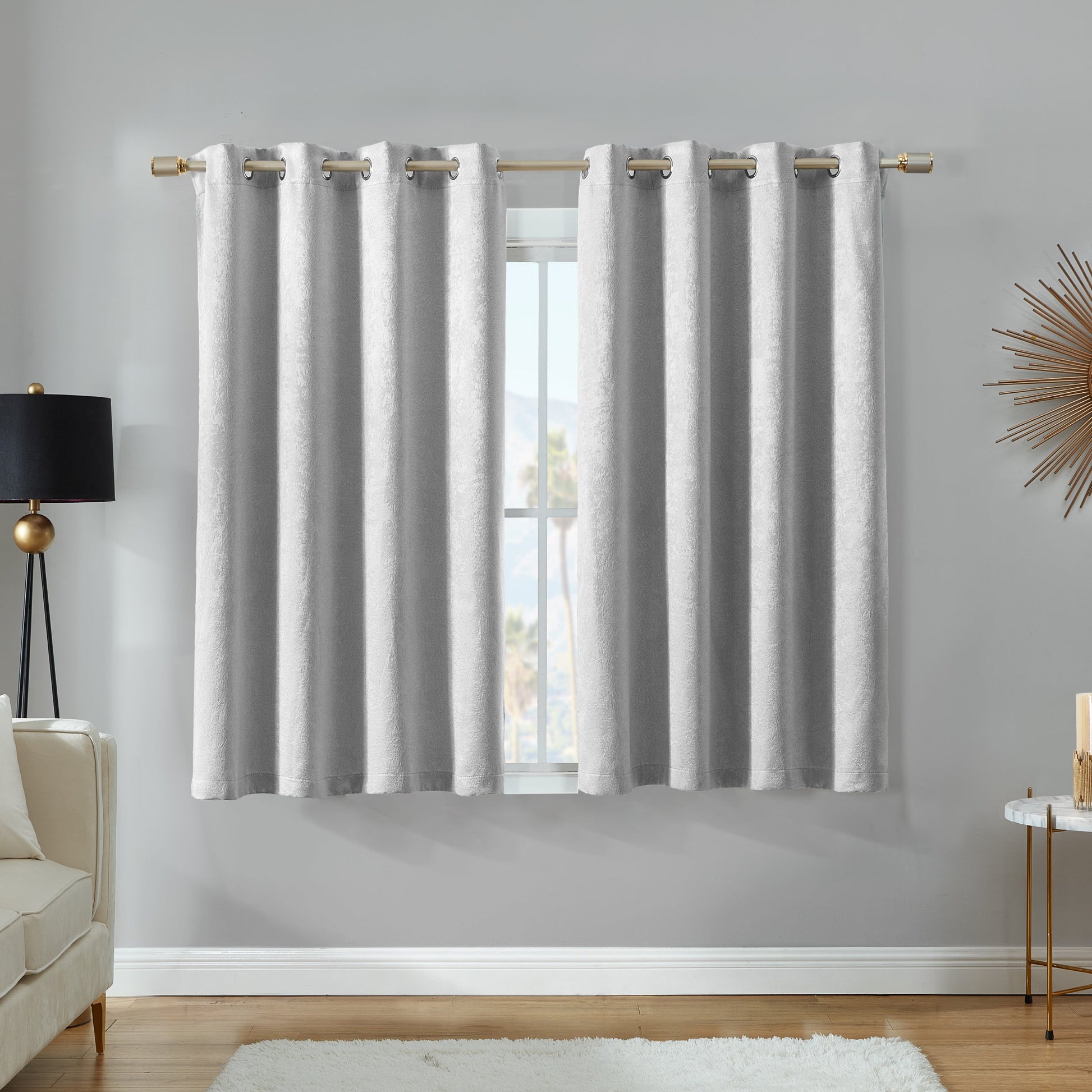 Faux Suede Curtains - Light Heather Grey - Juicy Couture